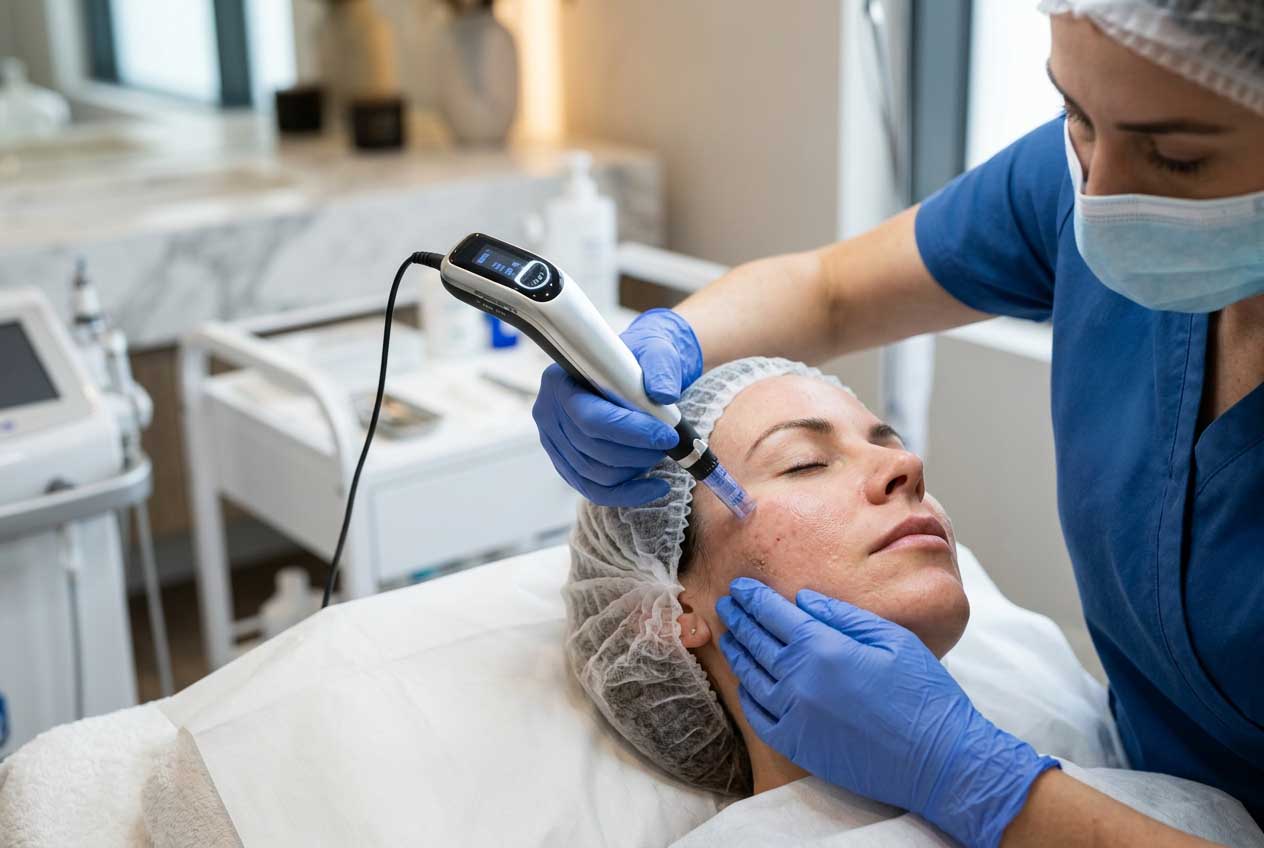 Microneedling Dermapen Dubai - Collagen Induction Therapy for Acne Scarring and Pore Size Reduction